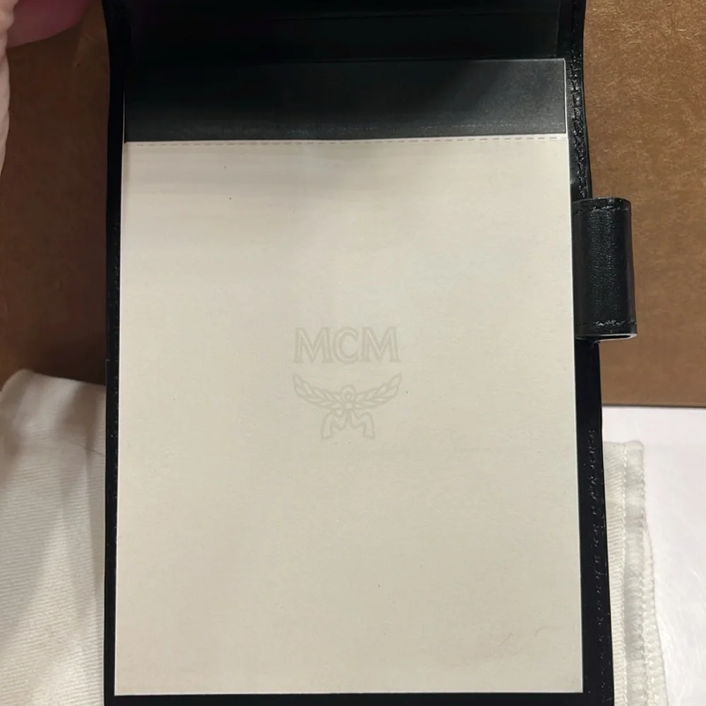 NWOT MCM Brown Leather Notebook - Picture 3 of 5